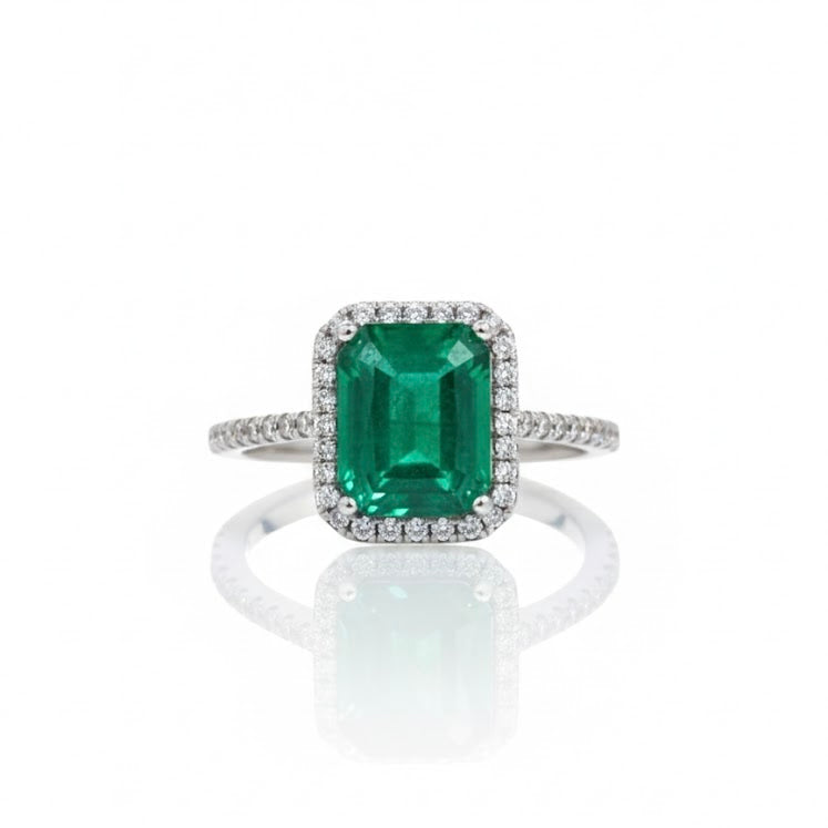 Anillo de Esmeralda Plata.925