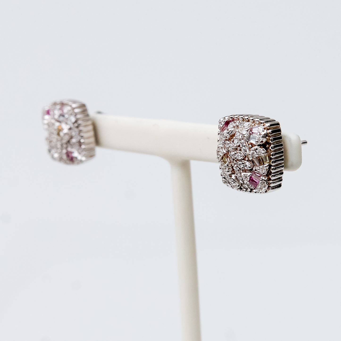Aretes Cuadrados con Topacio en Plata 925