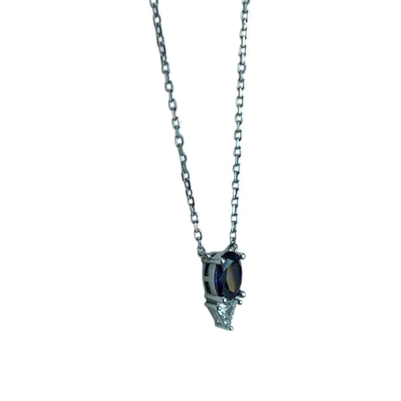 Collar de Tanzanita y Topacio Blanco
