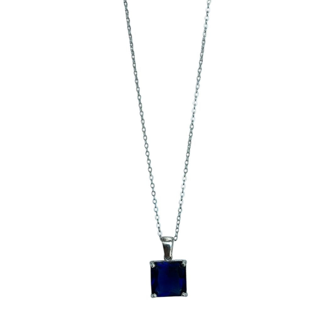 Collar de Zafiro Cuadrado