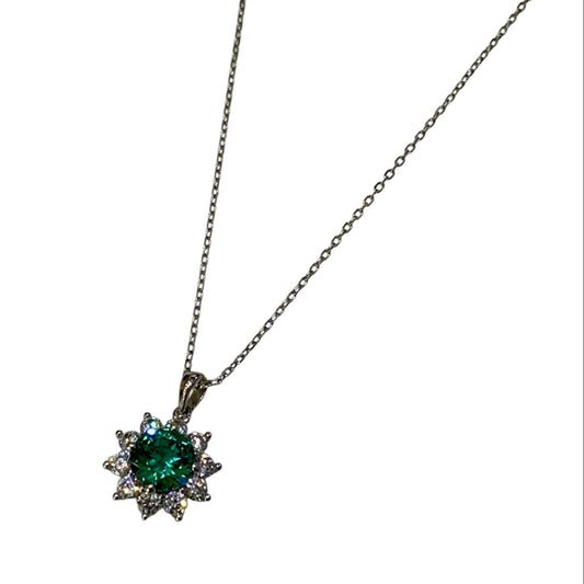 Collar Sol Plata.925 con Alejandrita