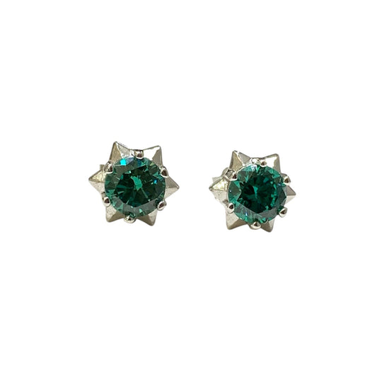 Aretes Sol Alejandrita en Plata.925