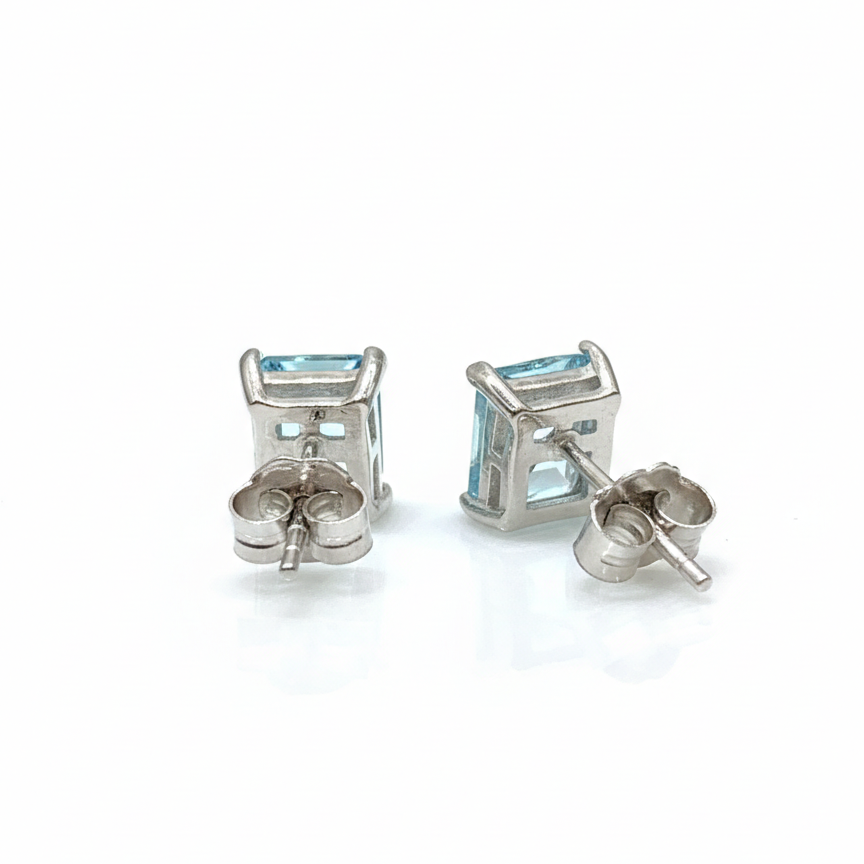 Aretes Topacio Azul Mavis