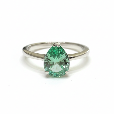 Anillo Paraiba en Plata Nano