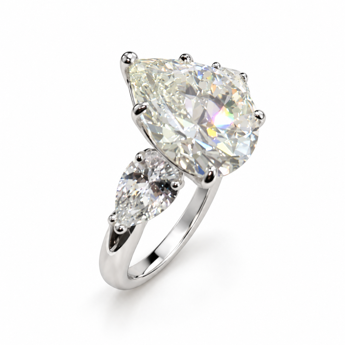 Anillo Nubeo de Moissanita