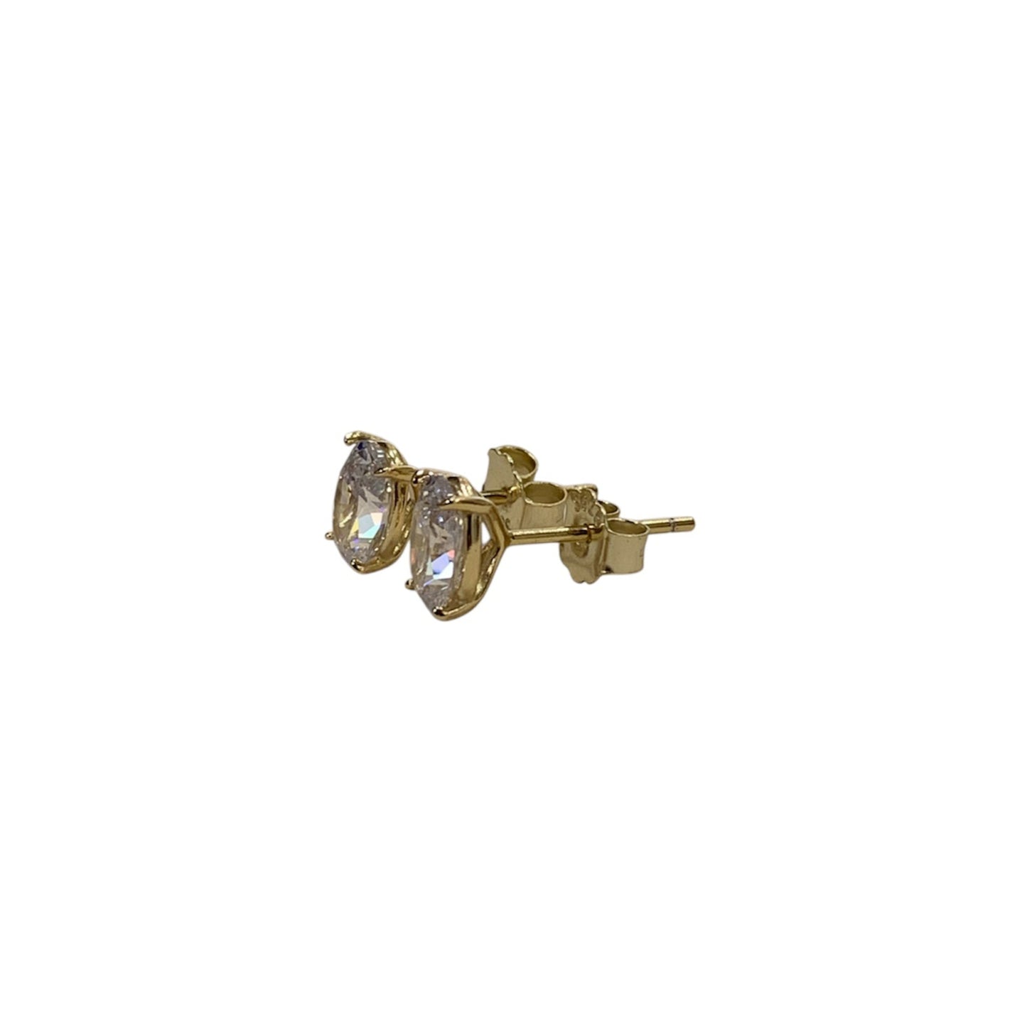 Aretes Stud Corte Oval