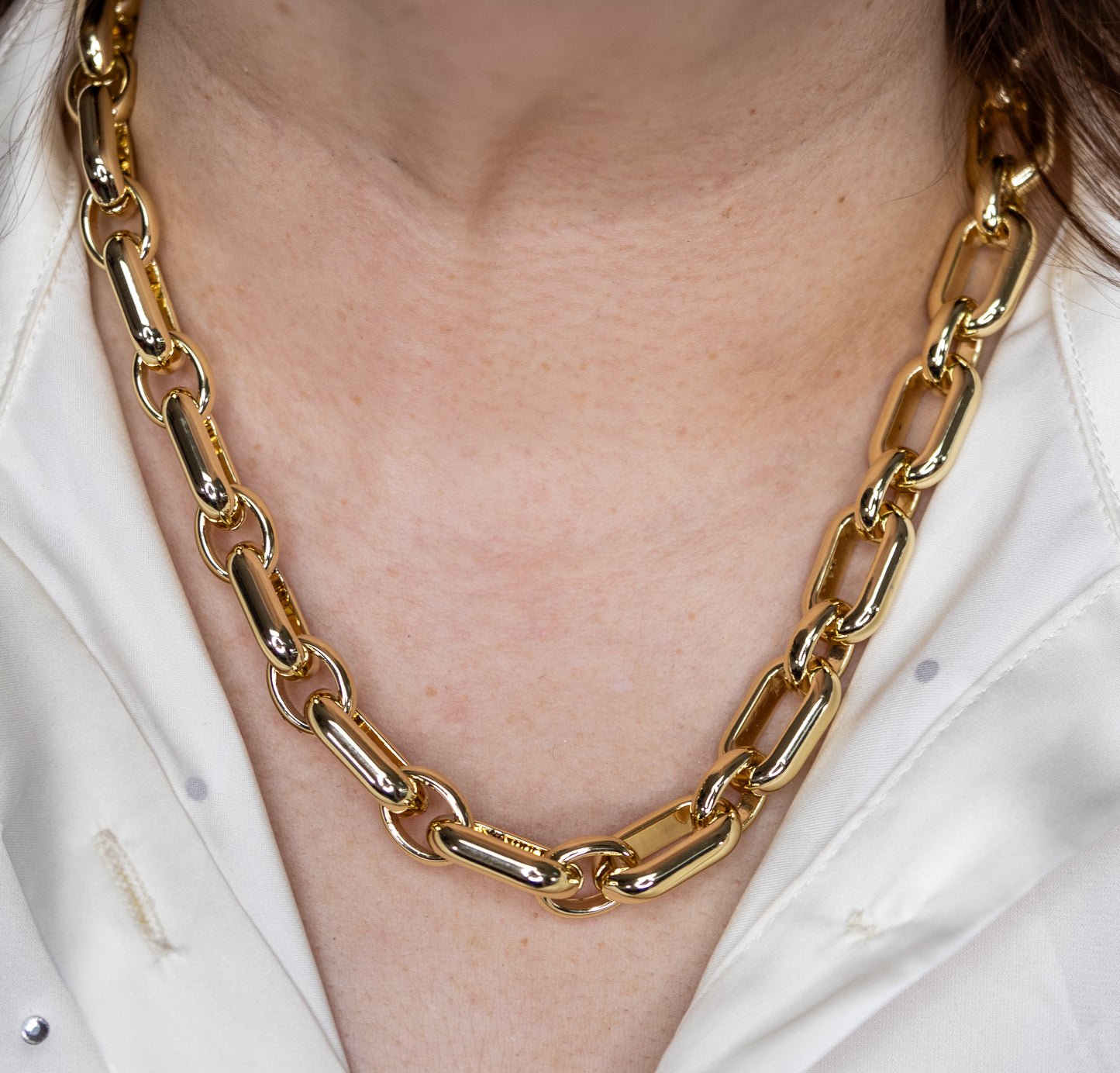 Chunky chain mediana con hebillas