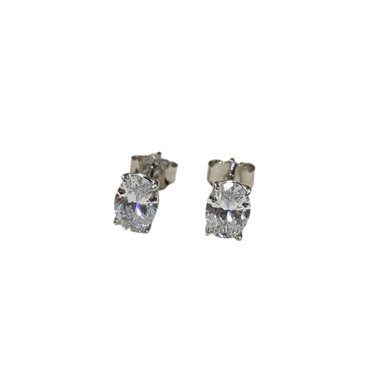 Aretes Stud Corte Oval