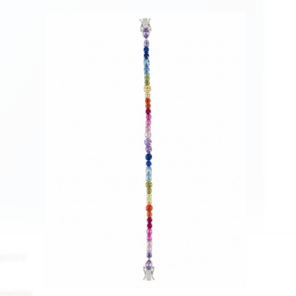 Pulsera de Topacios Multicolor en Plata .925 con Baño de Rodio