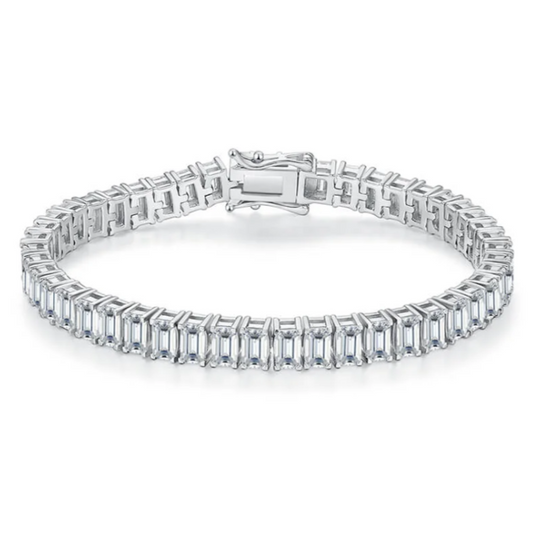 Pulsera Tennis corte Esmeralda