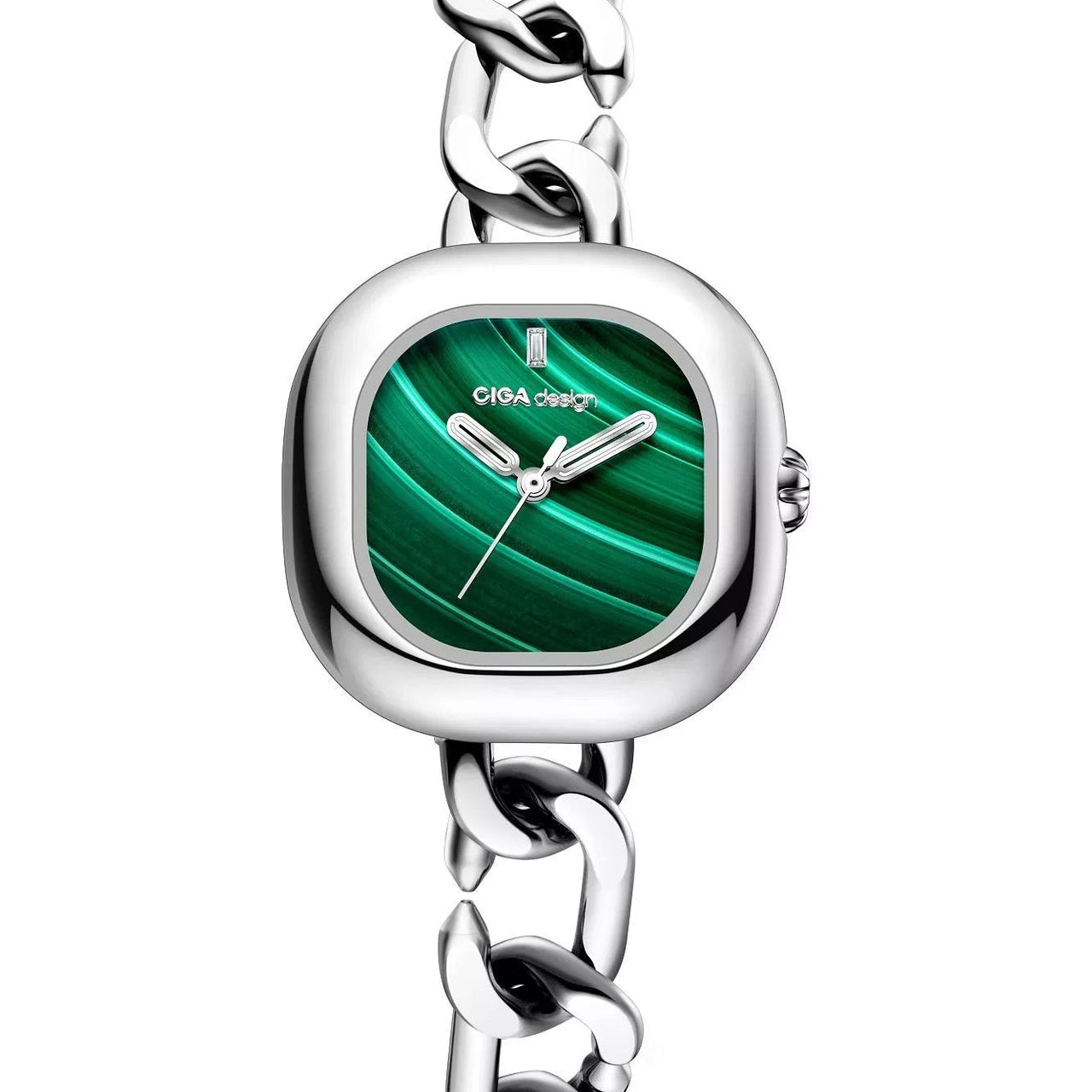 RELOJ CIGA DESIGN STEEL – MALACHITE GREEN EDITION