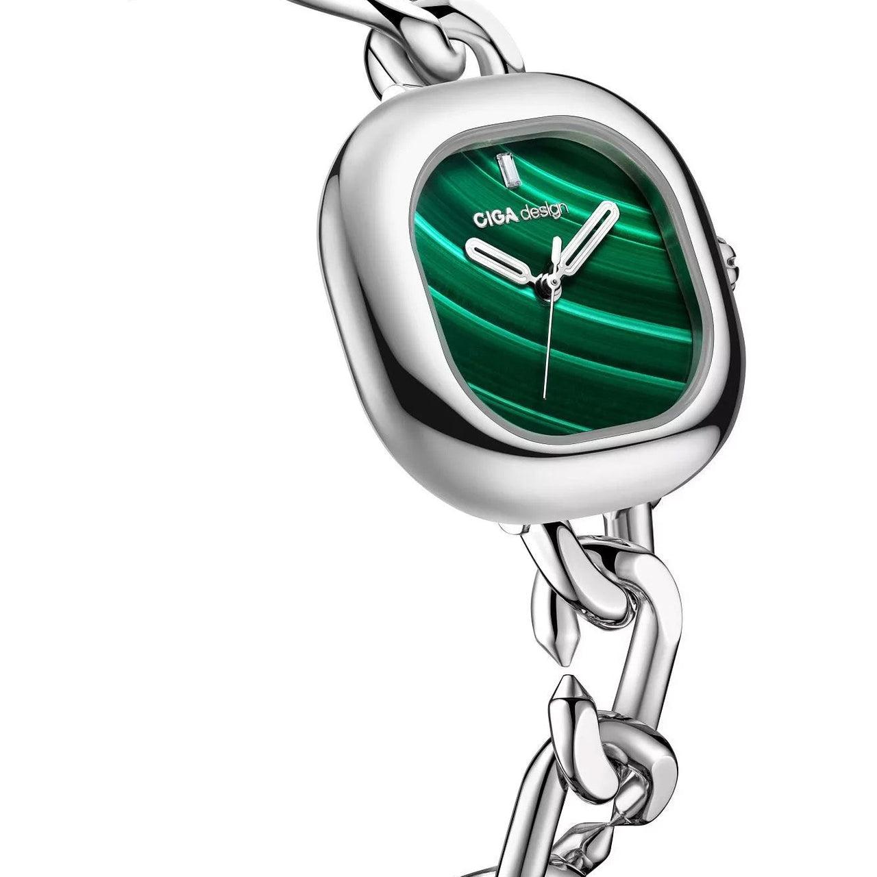 RELOJ CIGA DESIGN STEEL – MALACHITE GREEN EDITION