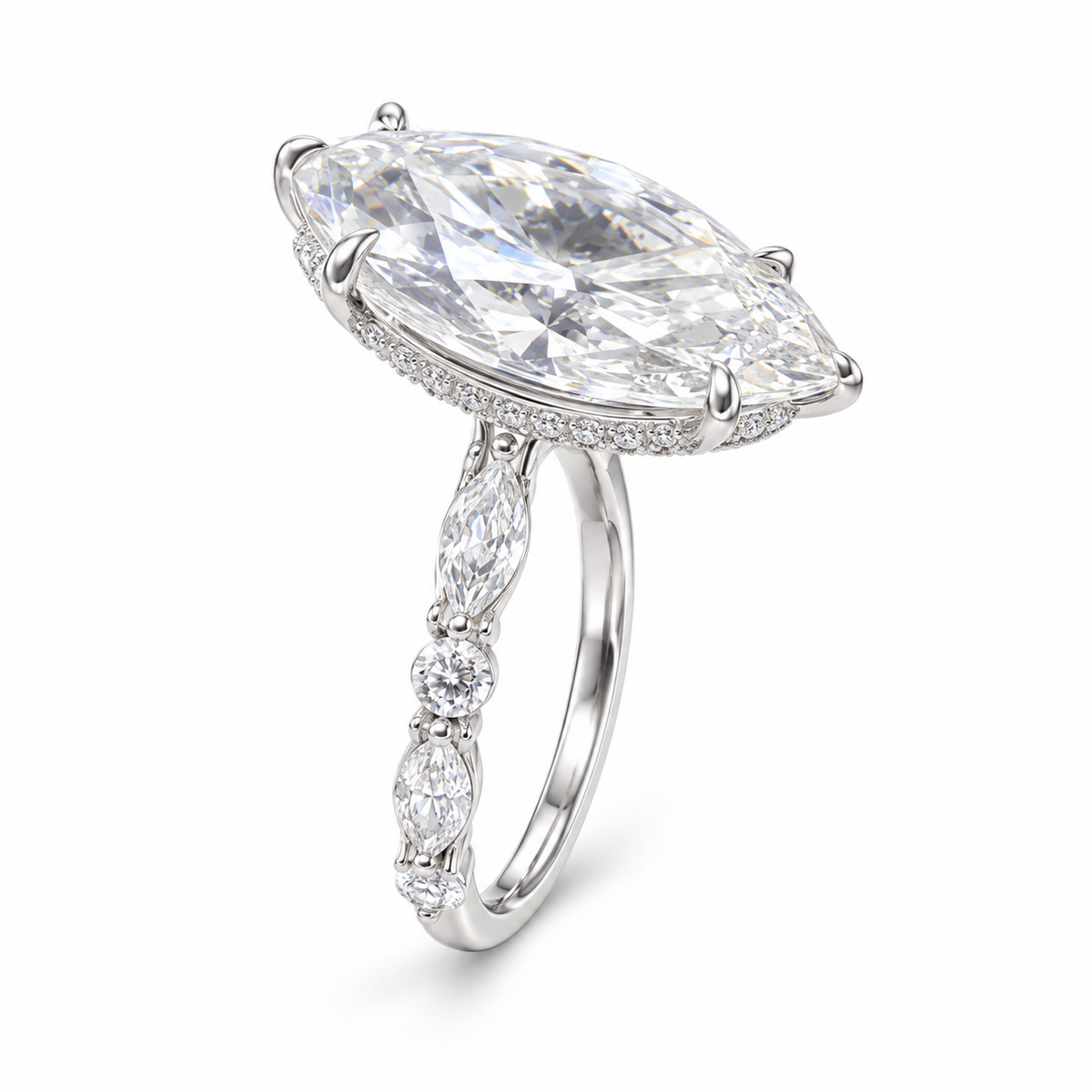 Anillo Celestina de Moissanita