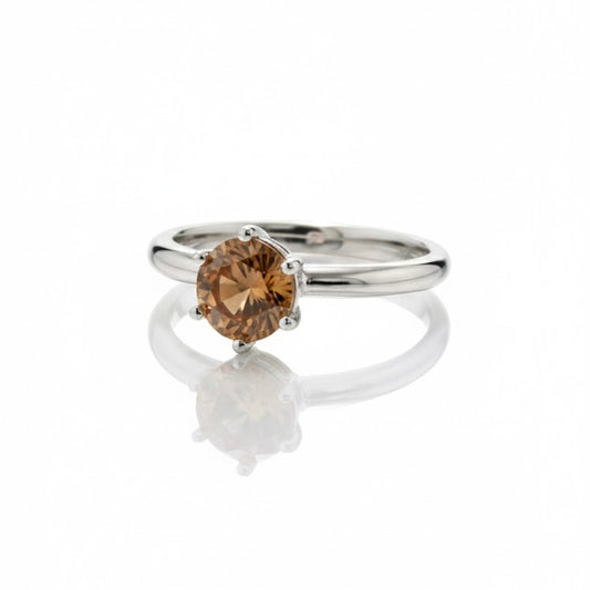 Anillo de Moissanita Amarilla