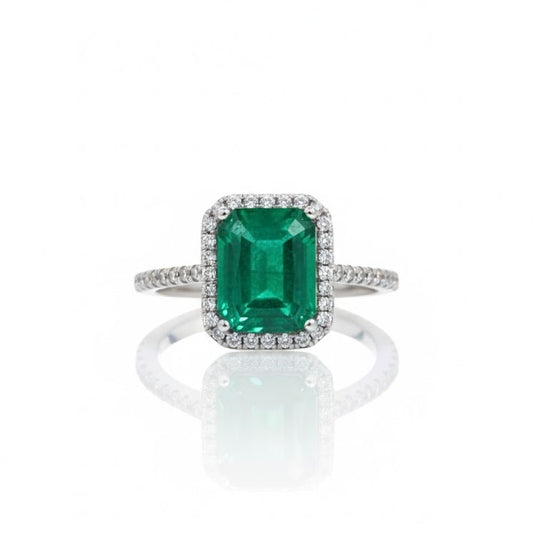 Anillo de Esmeralda Plata.925