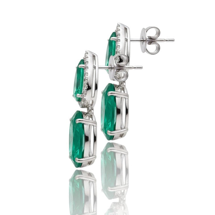 Aretes Esmeralda Halo