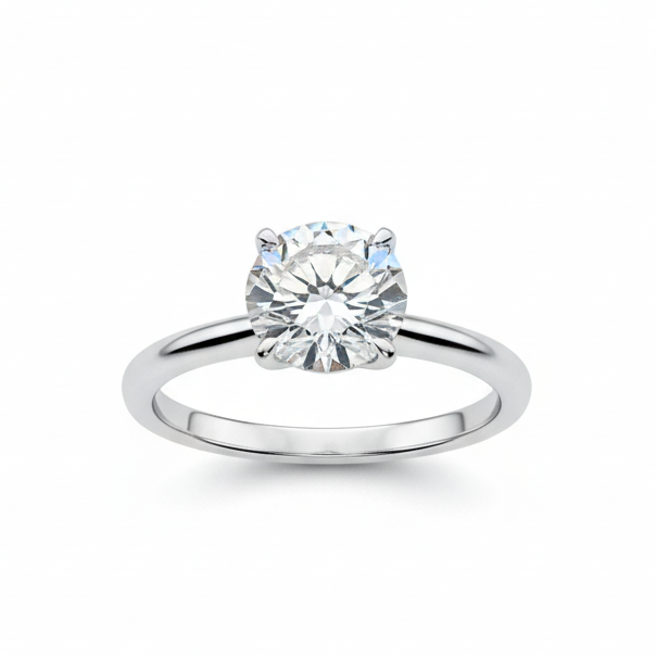 Oro Blanco 14k · Moissanita 3 ct · Corte Redondo