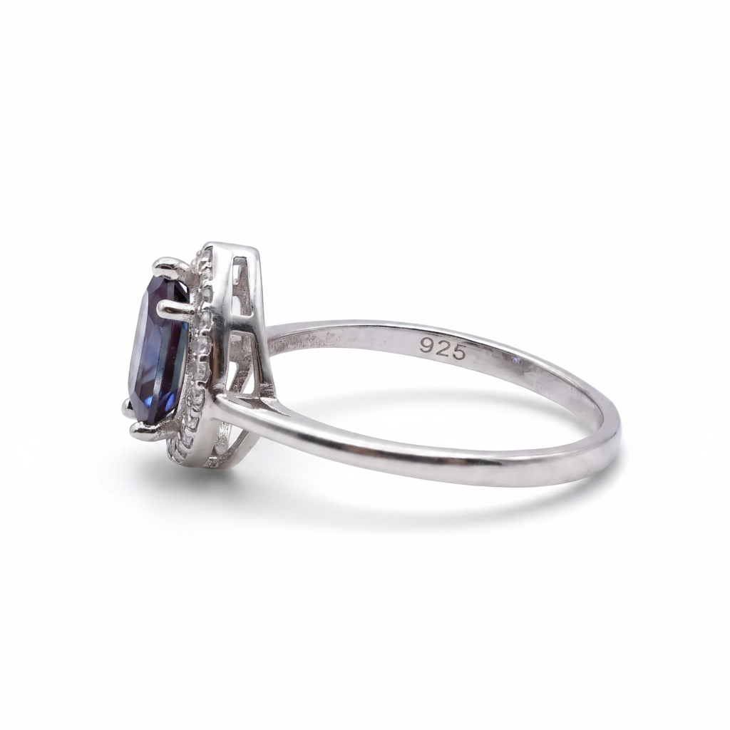 Anillo Irlanda (Mistic Topaz & Halo Cristal)