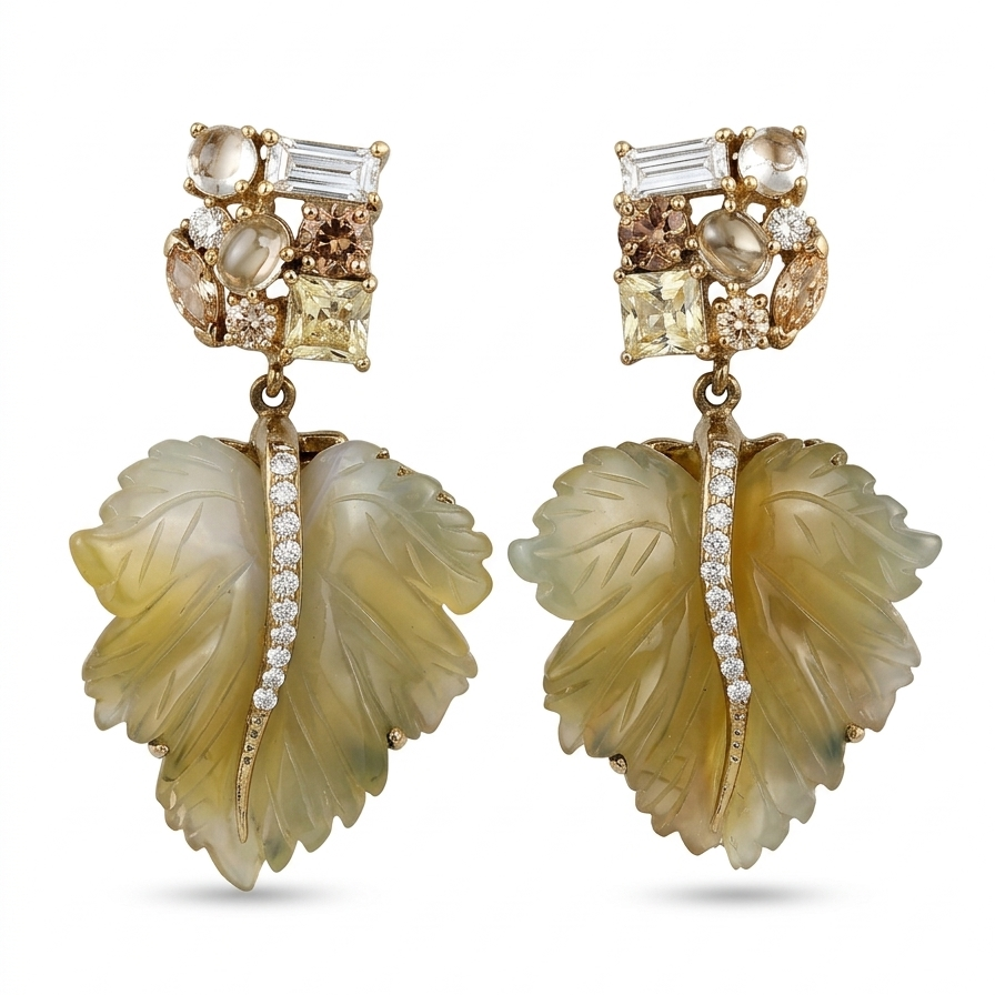 Aretes Hoja de Ámbar