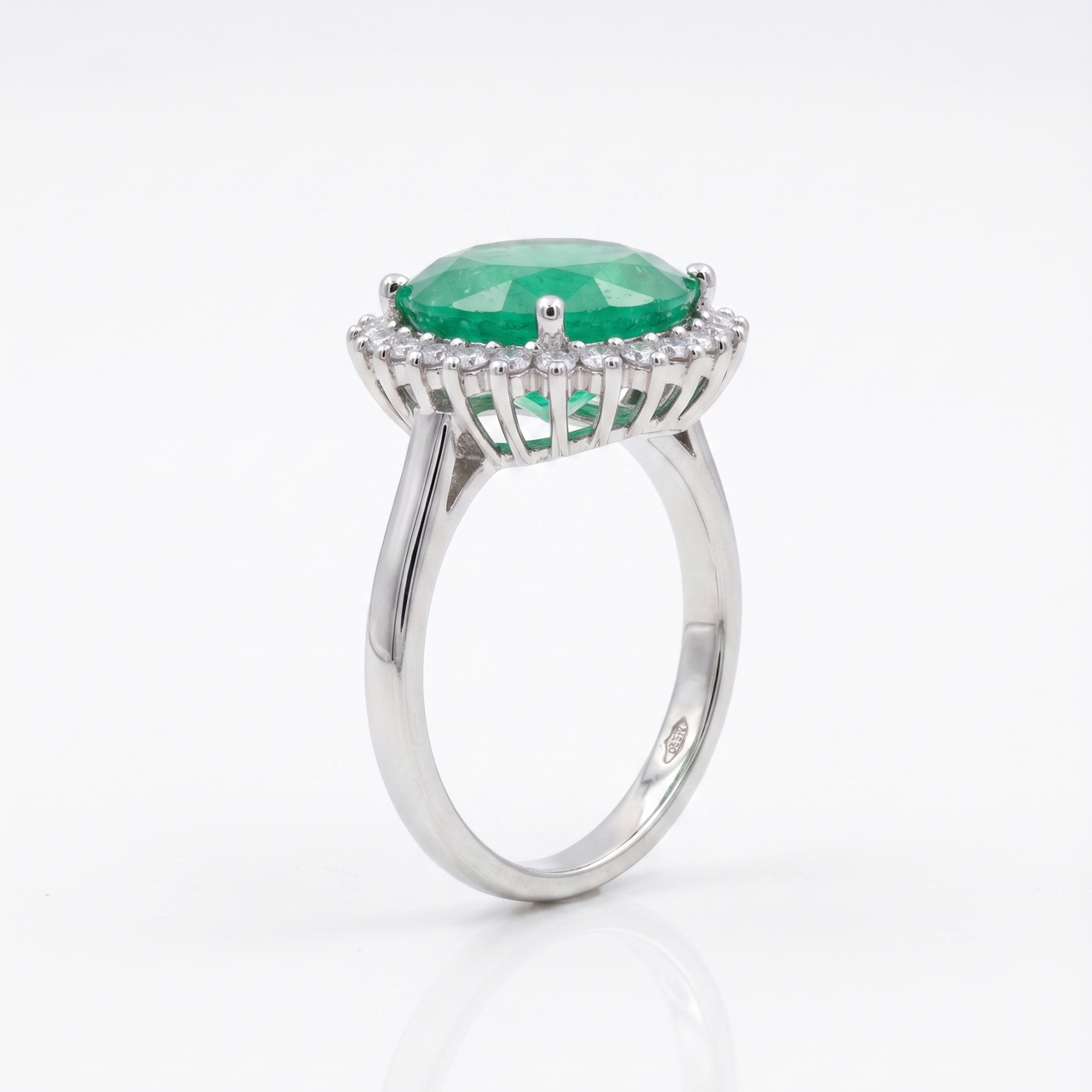Anillo Paola (Halo & Plata Rodiada)