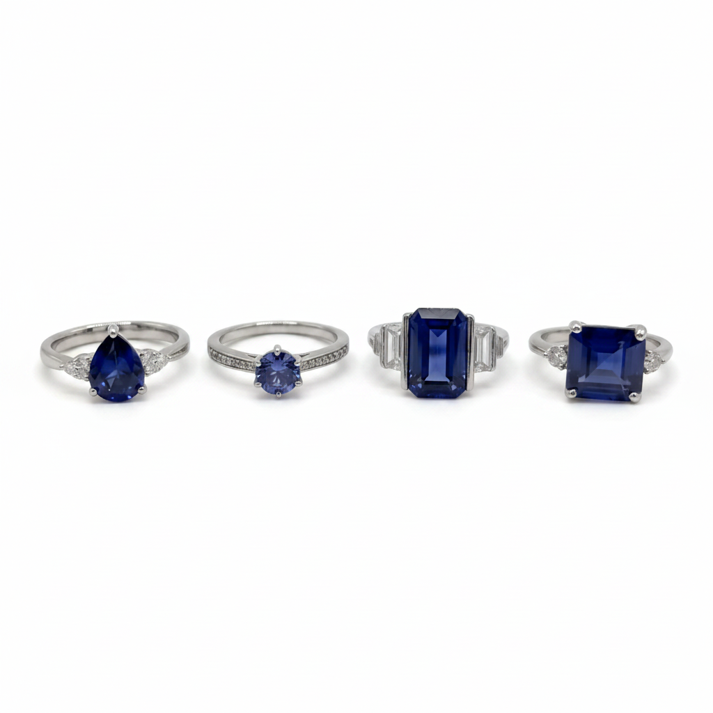 Anillos Amara (Tanzanita & Topacio Blanco)