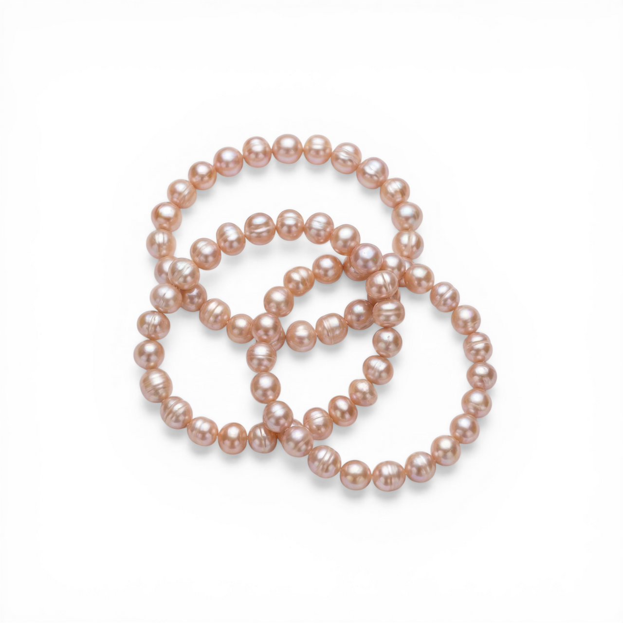 Trío de Pulseras Lucía (Perlas de Río)