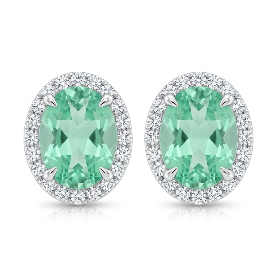 Aretes Marina (Paraiba & Halo de Luz)