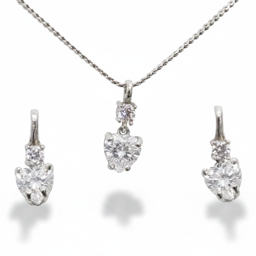 Set Amaris (Corazón de Topacio Azul & Topacio Blanco)
