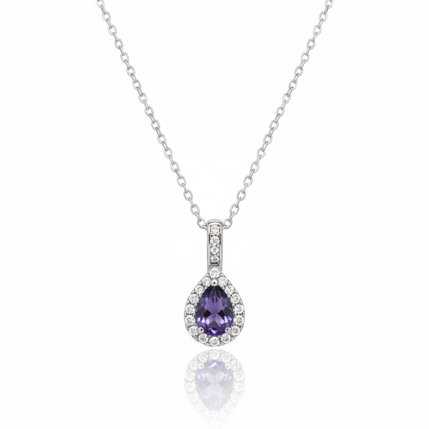 Set Aura Violeta plata.925