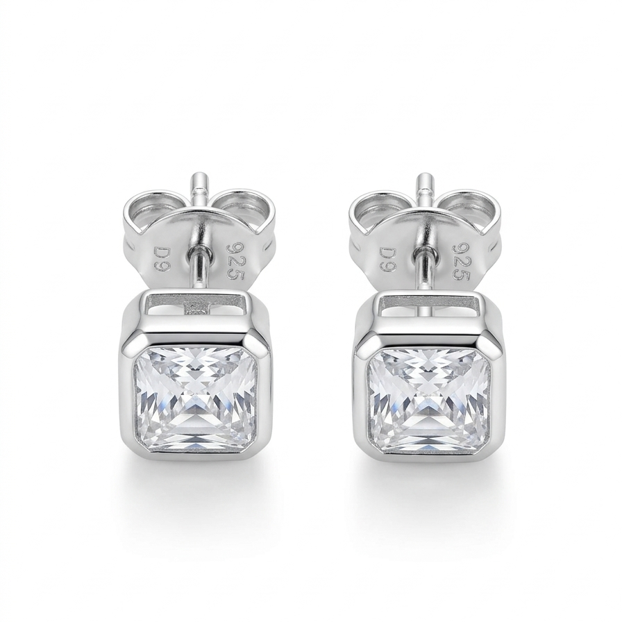 Aretes Sara (Plata & Rodio)