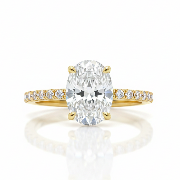 Oro Amarillo 14k · Diamante de Laboratorio 1.42 ct · Laterales