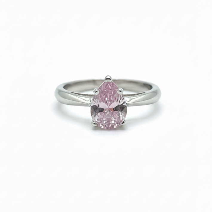 Anillo Zafiro Rosa Pera