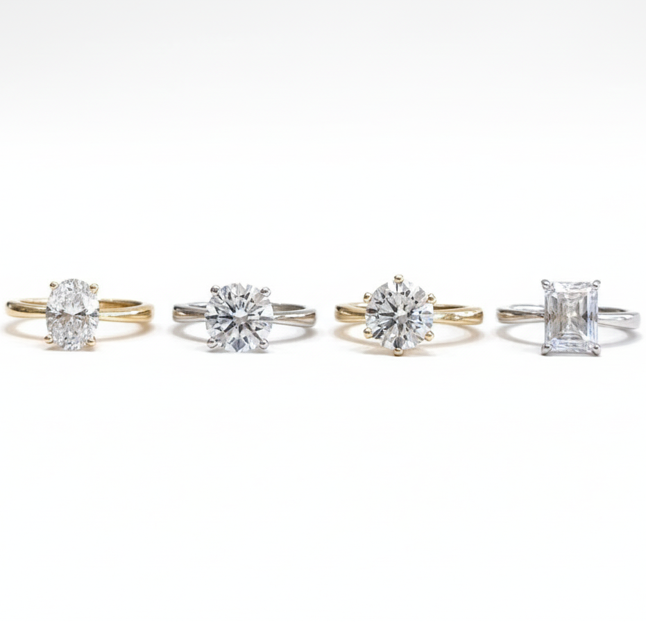 Anillos Dupe de Compromiso Ajustables.