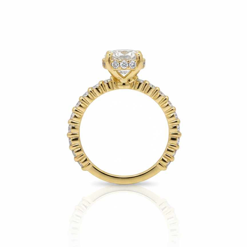 Oro Amarillo 14k · Diamante de Laboratorio 1.42 ct · Laterales