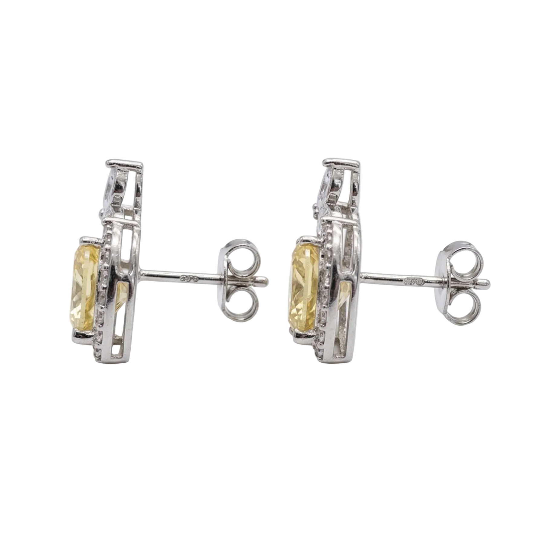 Aretes Corazón de Flor Canario