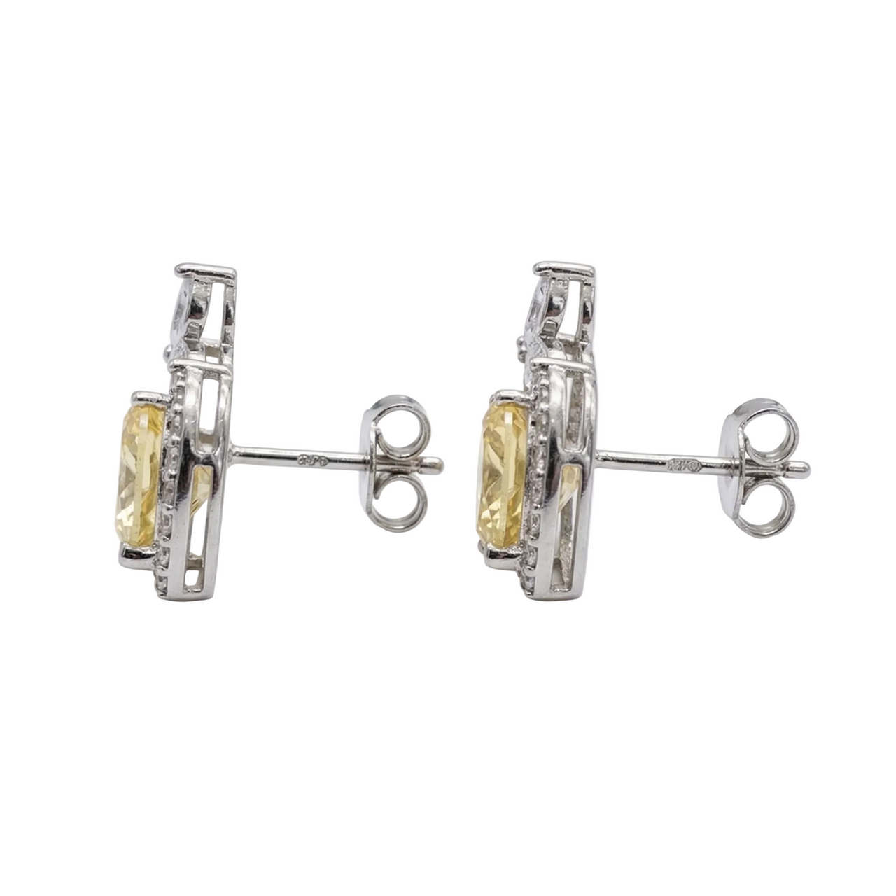 Aretes Corazón de Flor Canario