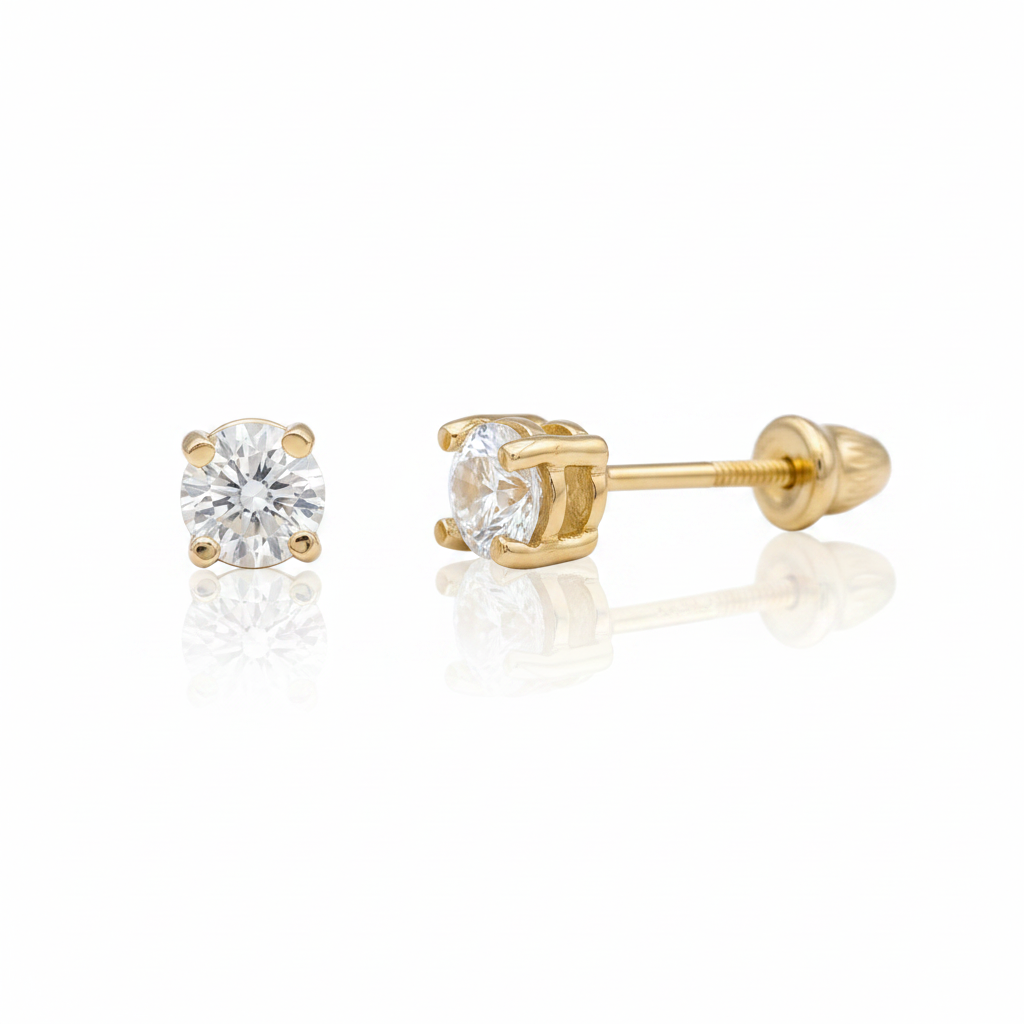Broqueles Valeria (Diamantes Lab & Oro Amarillo 14k)