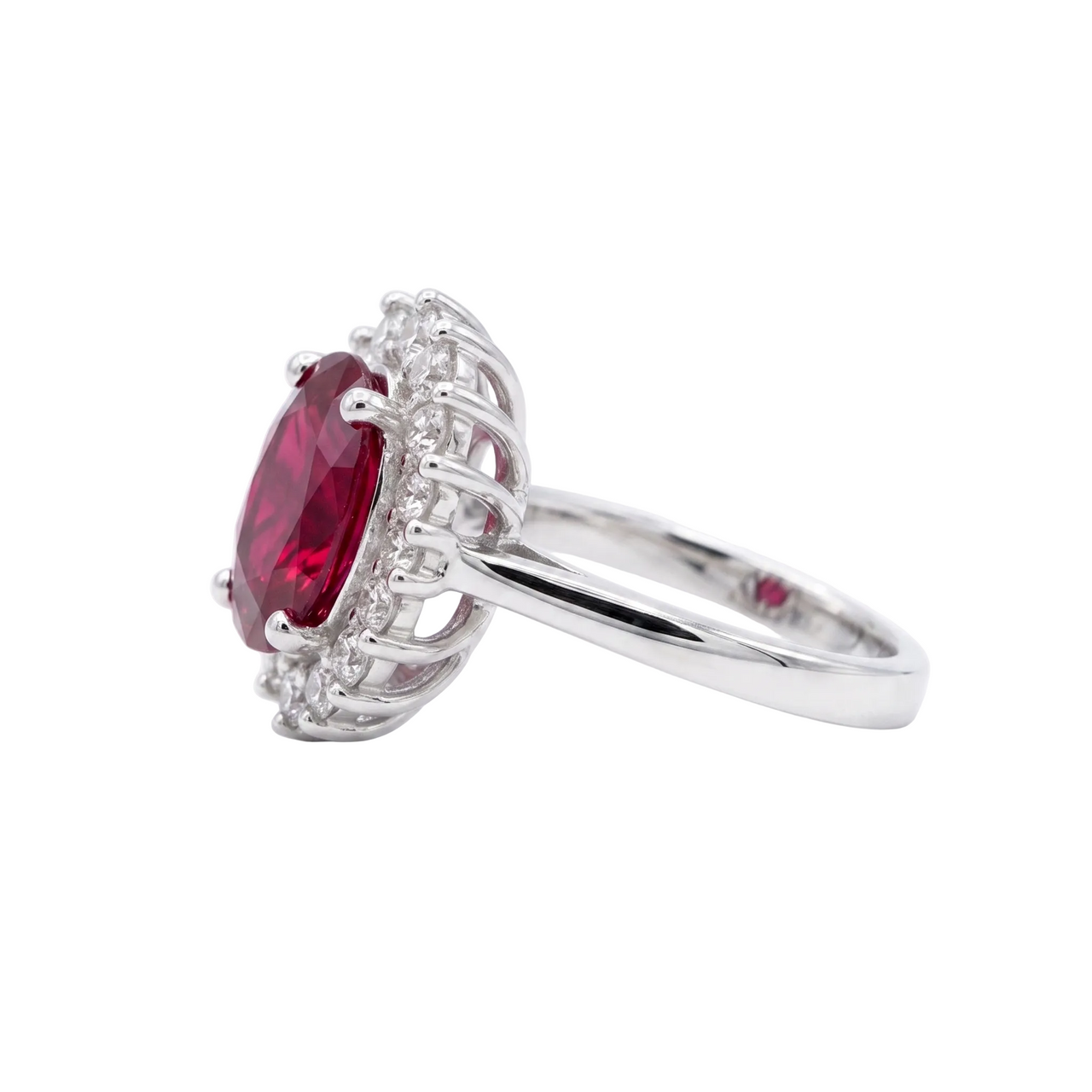 Anillo Lady Di en Rubi Plata.925