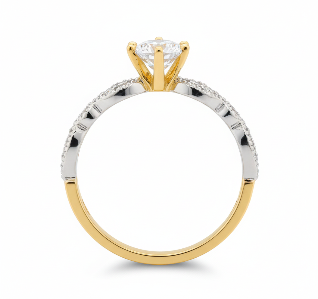 Anillo Luna en Oro Amarillo 10k