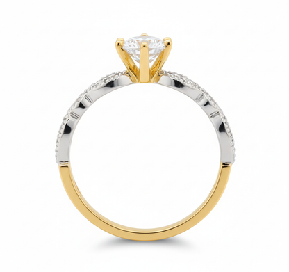 Anillo Luna en Oro Amarillo 10k