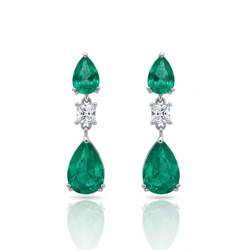 Set Esmeralda Colombiana Gota Elegante