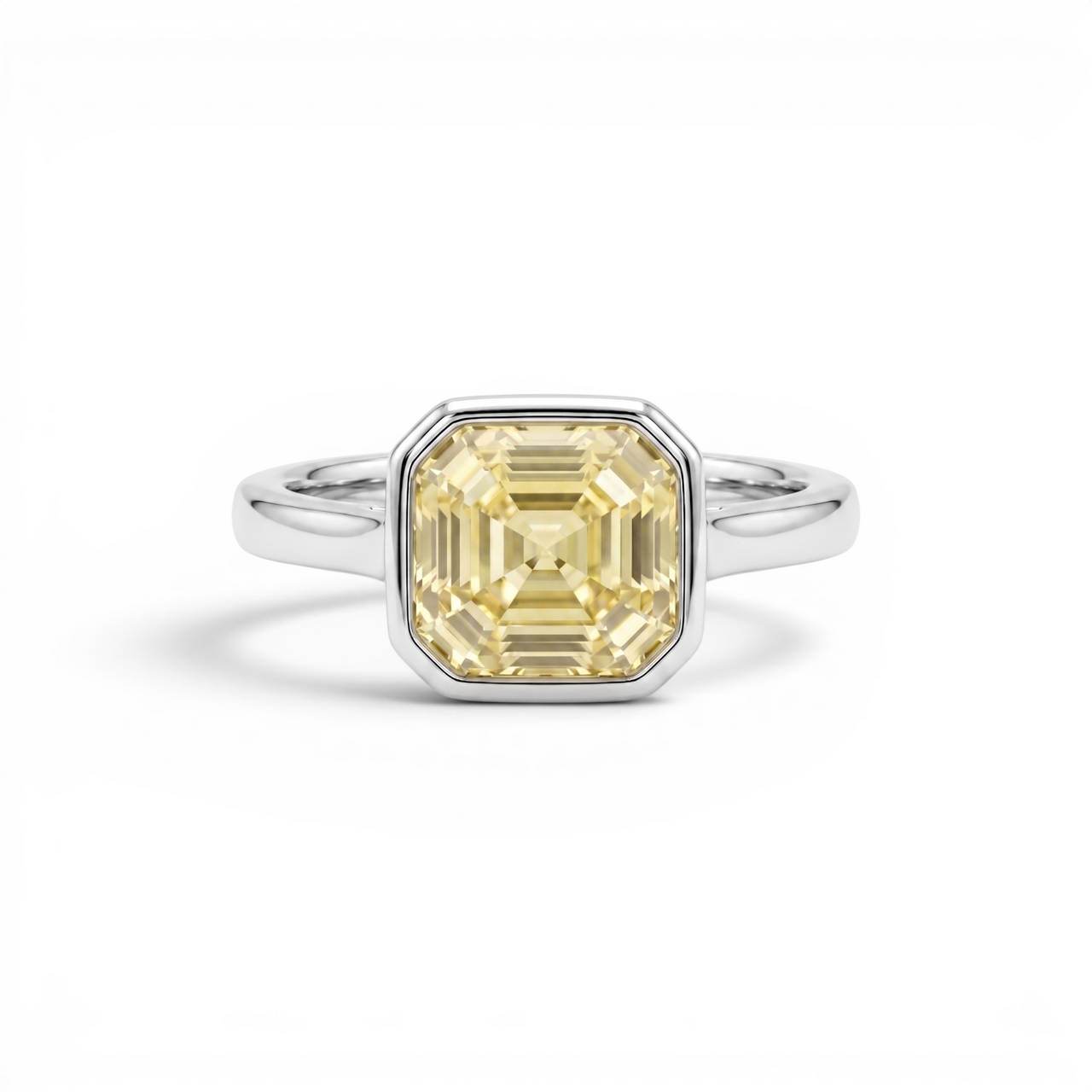 Anillo Aura (Citrino & Bisel de Rodio)