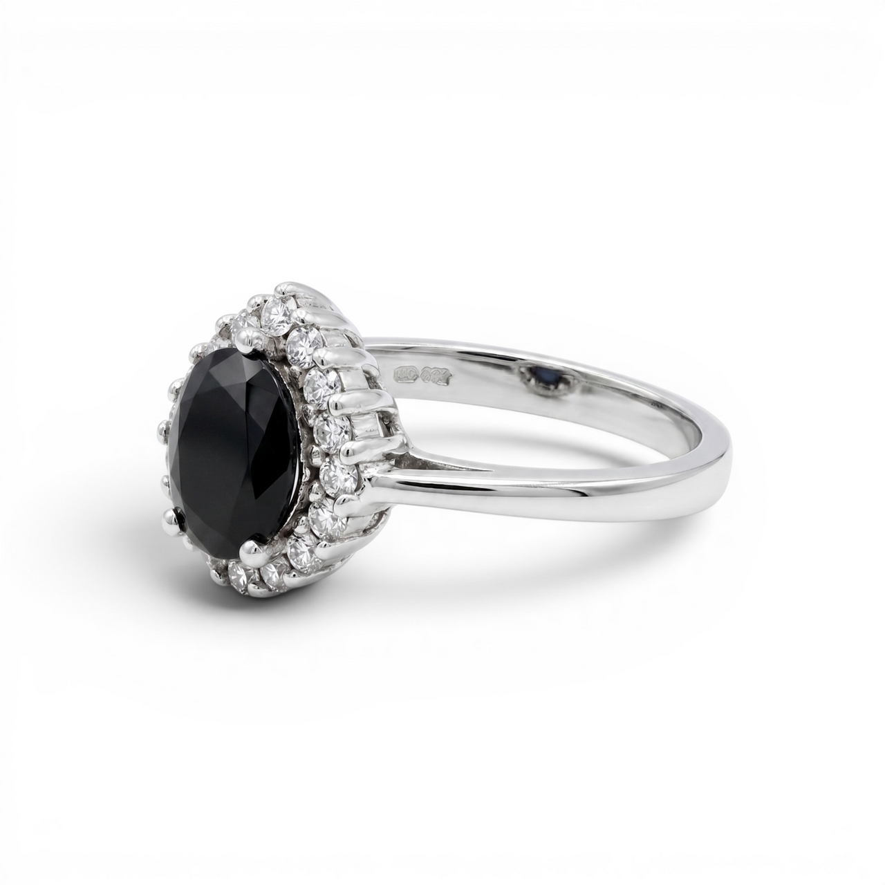 Anillo Mirage (Ónix & Halo de Topacio)