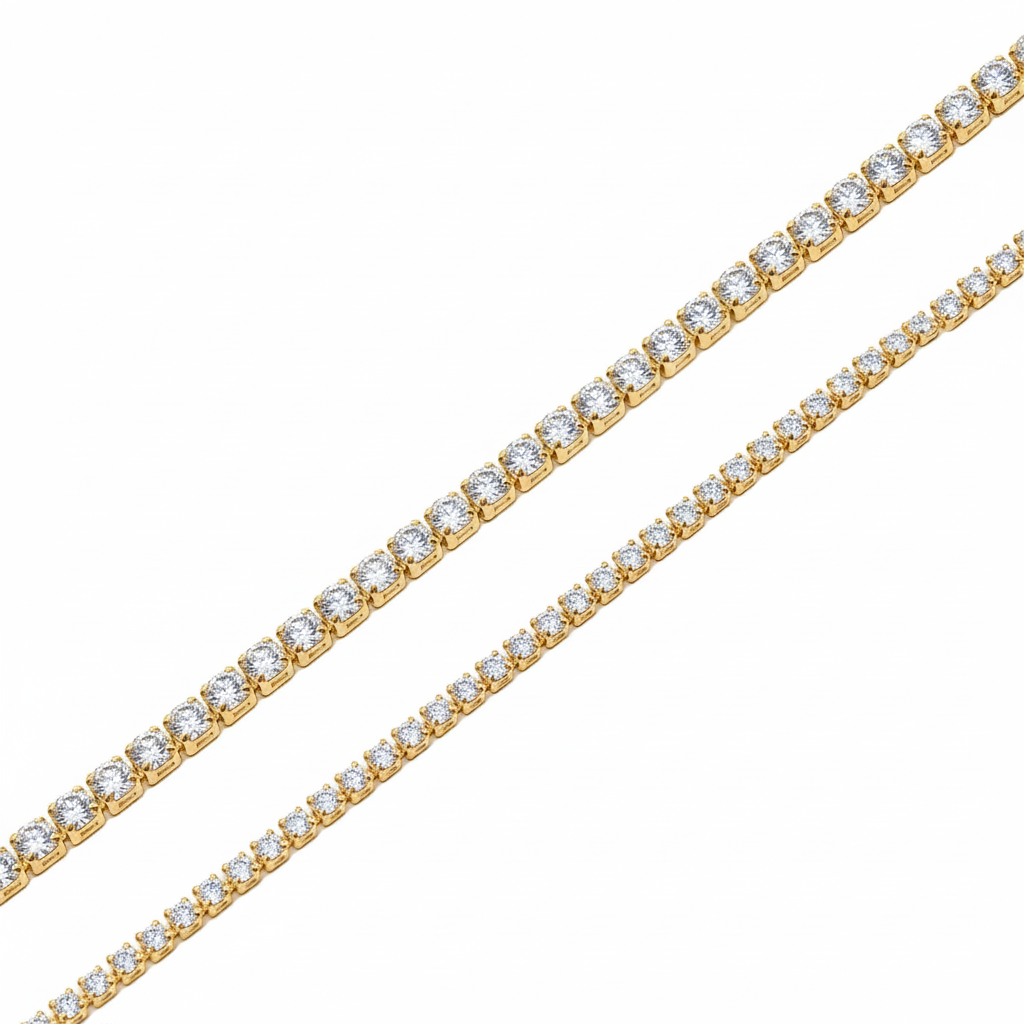 Choker tipo Tennis de Rodio con Zirconias AAA: