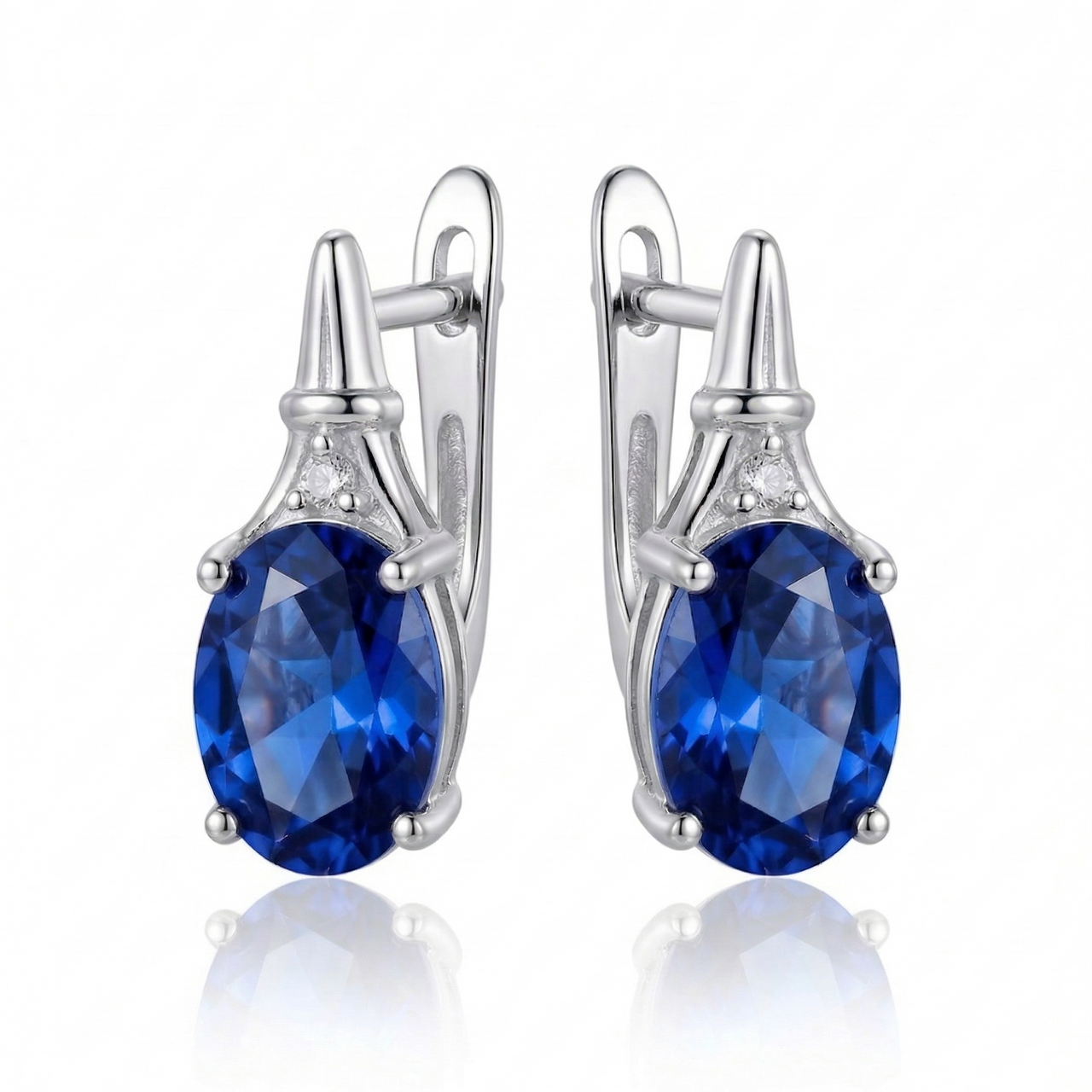 Huggies de plata.925 Alya Zafiro