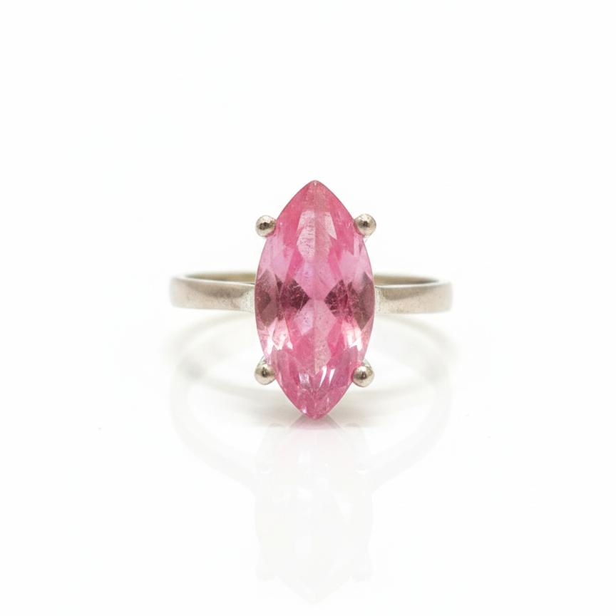 Anillo Topacio Rosa Marquis