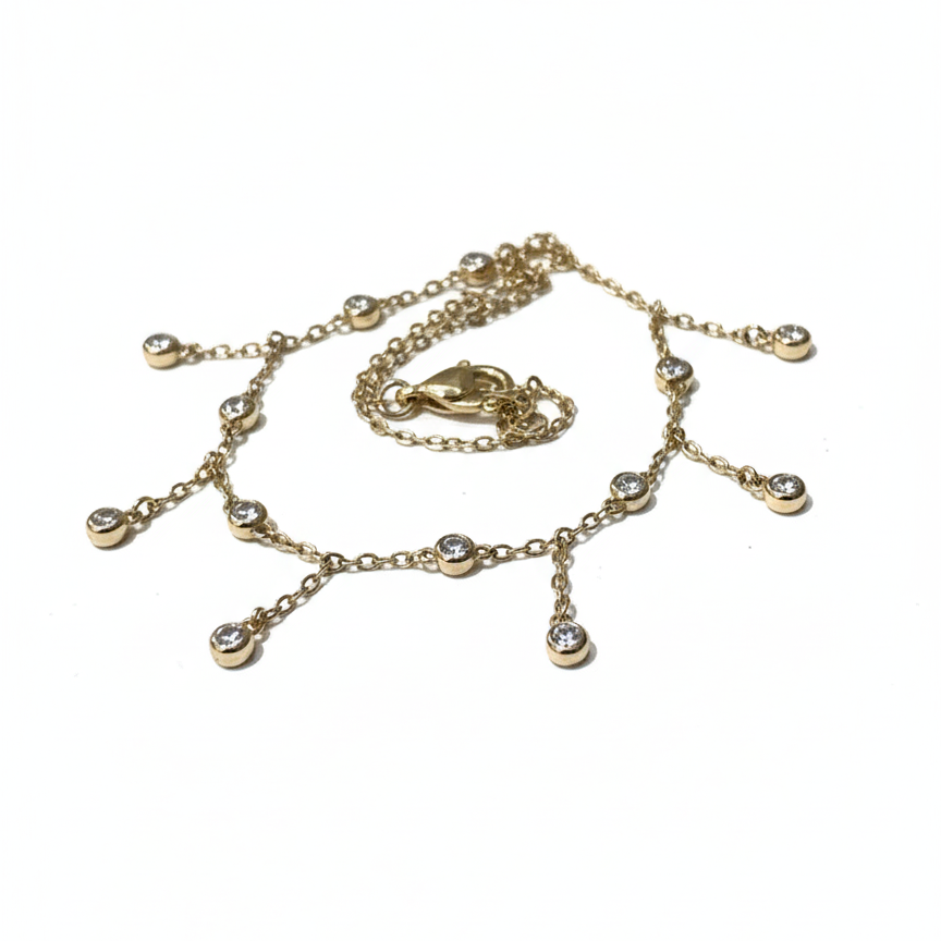 Collar de Chapa con Zirconias – Diseño Secuencial Colgante