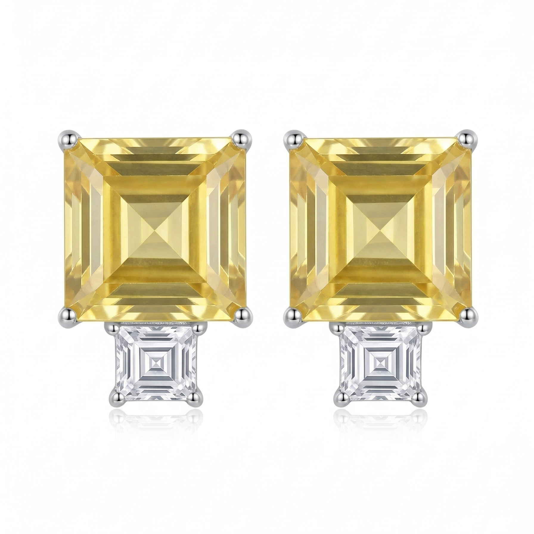 Aretes Dualidad Citrino Square