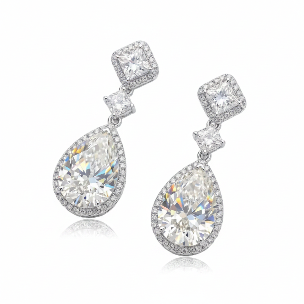 Aretes Giselle Moissanita