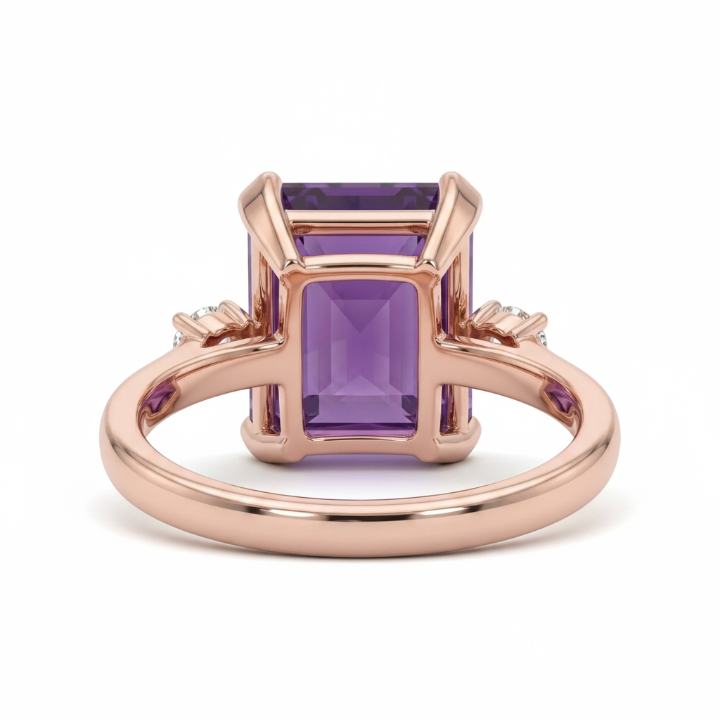 Anillo Violeta Imperial (Amatista & Diamantes 14k)